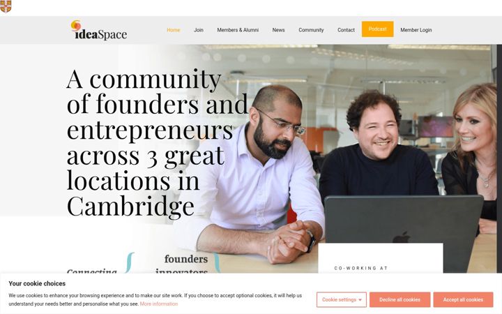 Screenshot of ideaspace.cam.ac.uk