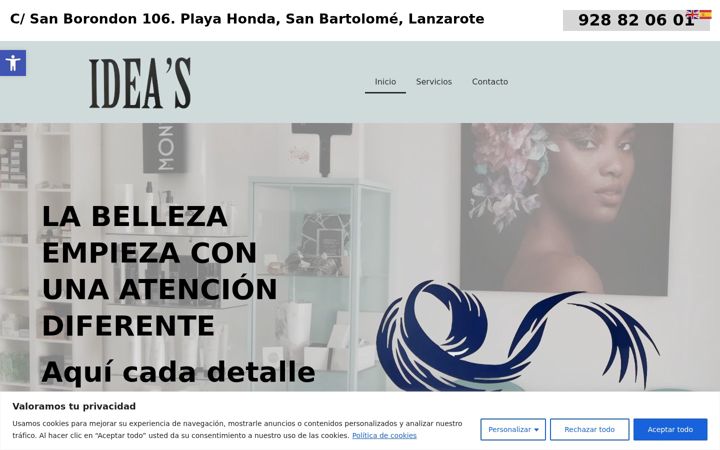 Screenshot of ideaspeluqueria.com