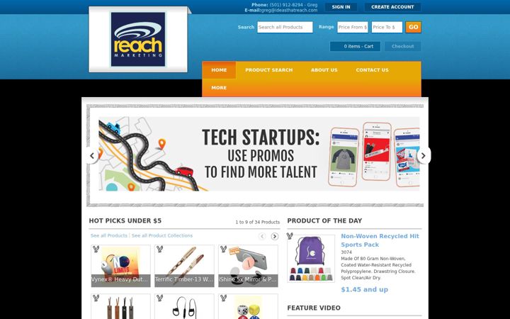 Screenshot of ideasthatreach.com