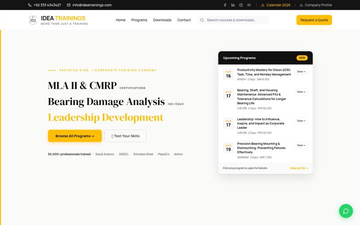 Screenshot of ideatrainings.com