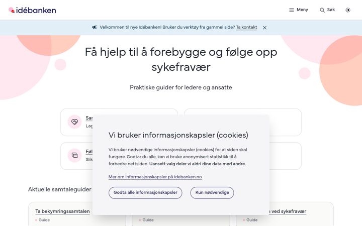 Screenshot of idebanken.org