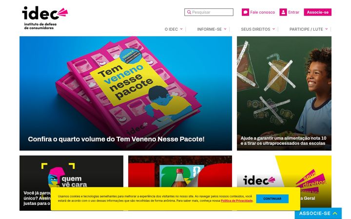 Screenshot of idec.org.br