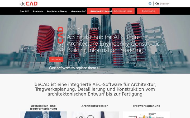 Screenshot of idecad.de