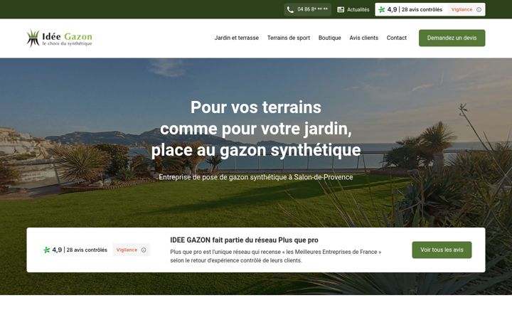 Screenshot of idee-gazon.fr