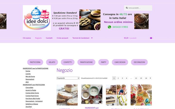 Screenshot of ideedolci.it