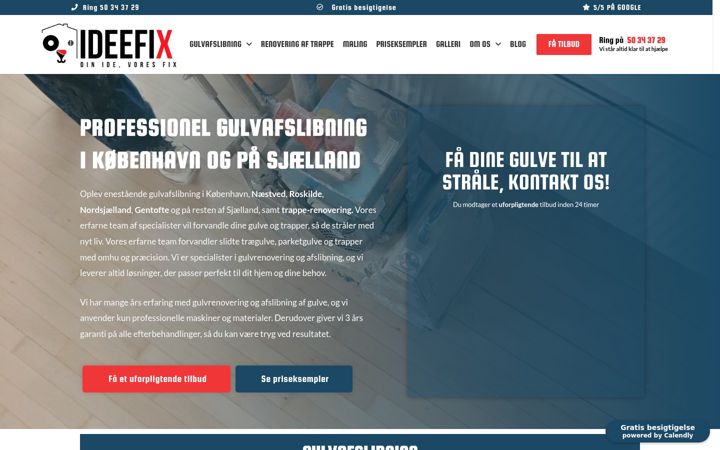 Skärmbild av ideefix.dk