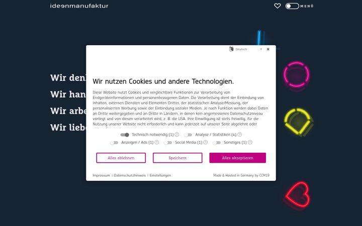 Screenshot of ideenmanufaktur.net