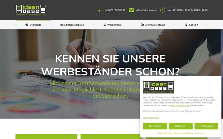 Screenshot of ideenoase.at