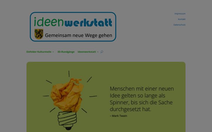 Screenshot of ideenwerkstatt-eisfeld.de