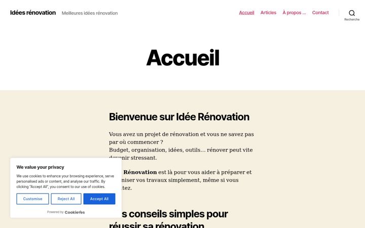 Екранна снимка на ideerenovation.com