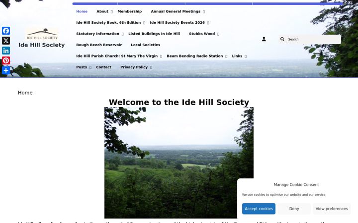 Screenshot of idehillsociety.org.uk