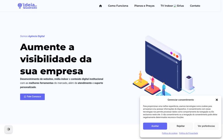 Screenshot of ideiaaoquadrado.com.br