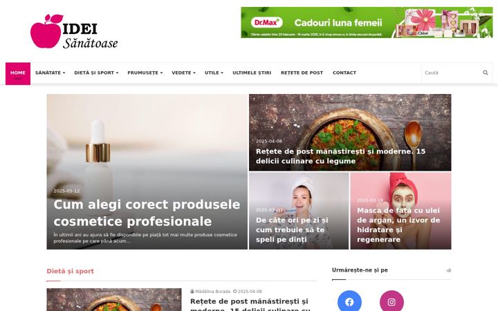 Screenshot of ideisanatoase.ro