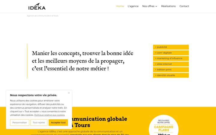 Screenshot of ideka.fr
