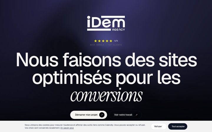 Screenshot of idem-agency.fr