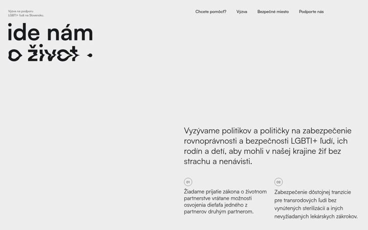 Screenshot of idenamozivot.sk