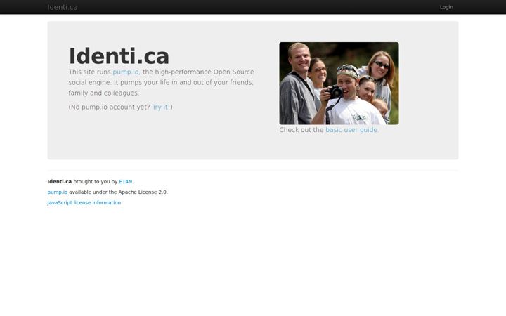 Ekrano kopija identi.ca
