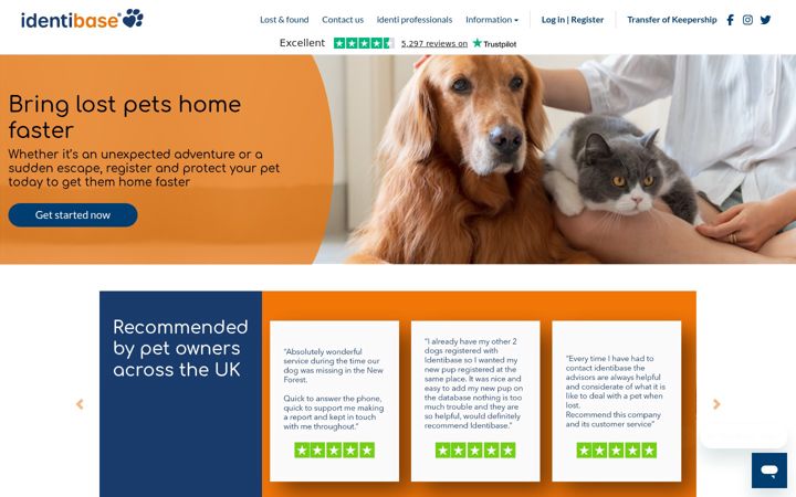 Screenshot of identibase.co.uk