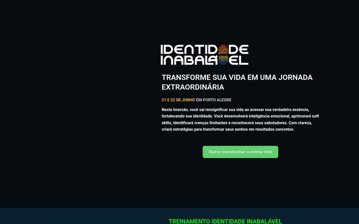 Screenshot of identidadeinabalavel.com.br