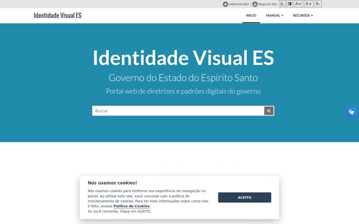 Screenshot of identidadevisual.es.gov.br