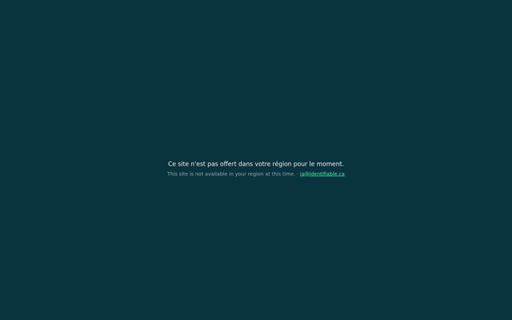 Screenshot of identifiable.ca