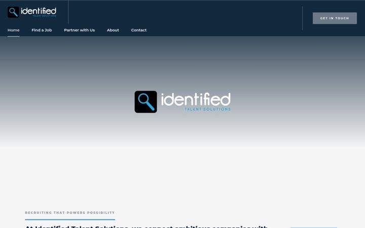 Screenshot of identifiedtalent.com