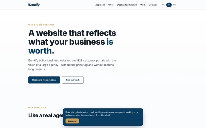 Screenshot of identify.be
