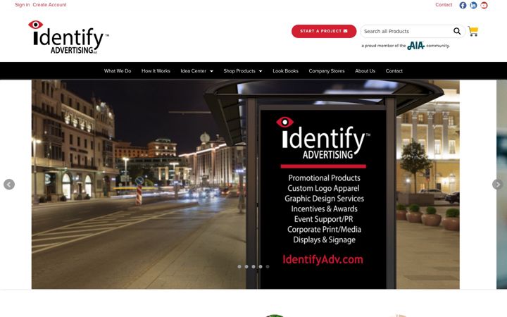 Екранна снимка на identifyadv.com