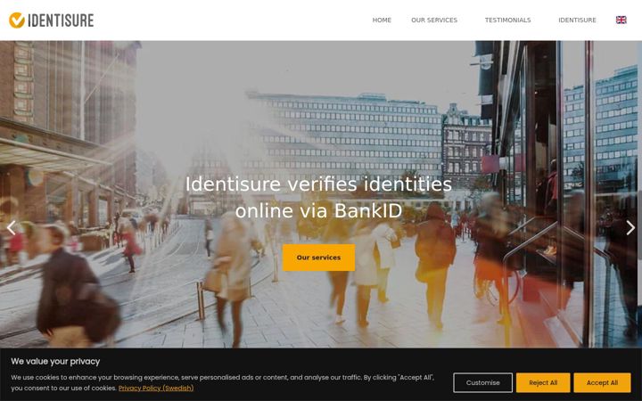Screenshot of identisure.com