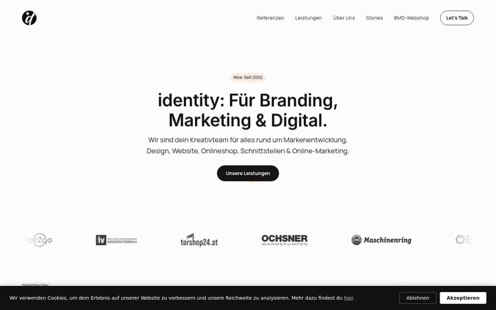 Screenshot of identity.co.at