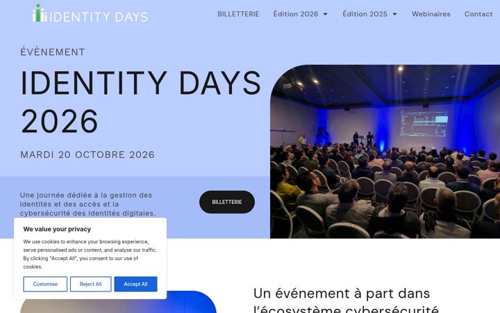 Screenshot of identitydays.com