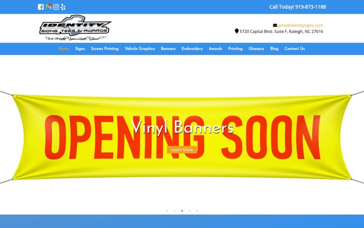Екранна снимка на identitysigns.com