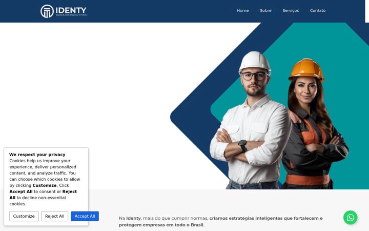 Screenshot of identyengenharia.com.br