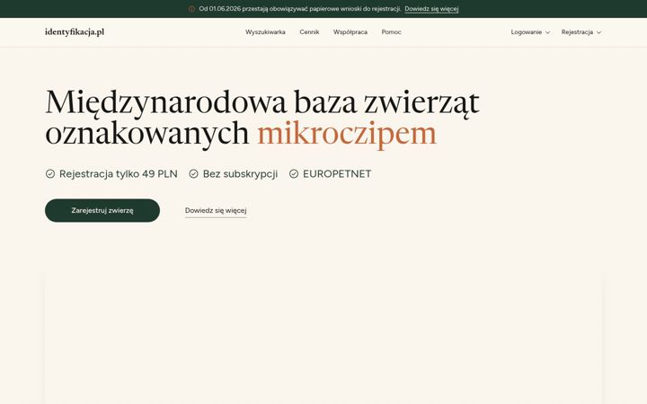 Screenshot of identyfikacja.pl