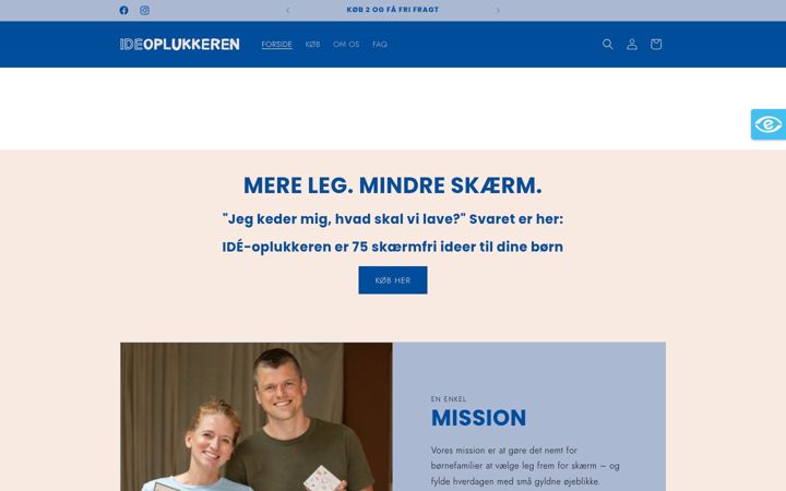 Screenshot of ideoplukkeren.dk