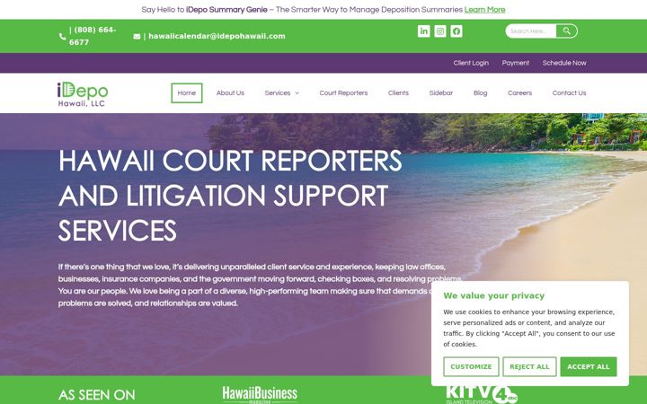 Screenshot stránky idepohawaii.com