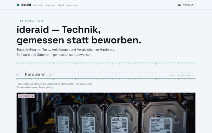 Screenshot of ideraid.de