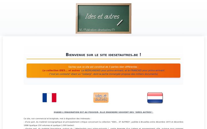 Screenshot of idesetautres.be