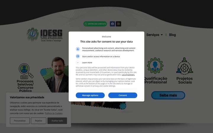 Screenshot of idesg.org.br