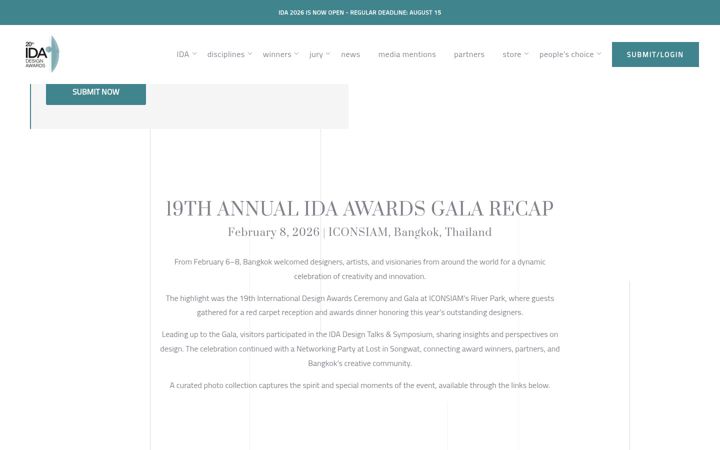 Kuvakaappaus sivustosta idesignawards.com