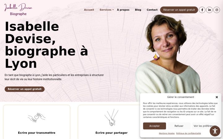 Screenshot of idevisebiographe.fr