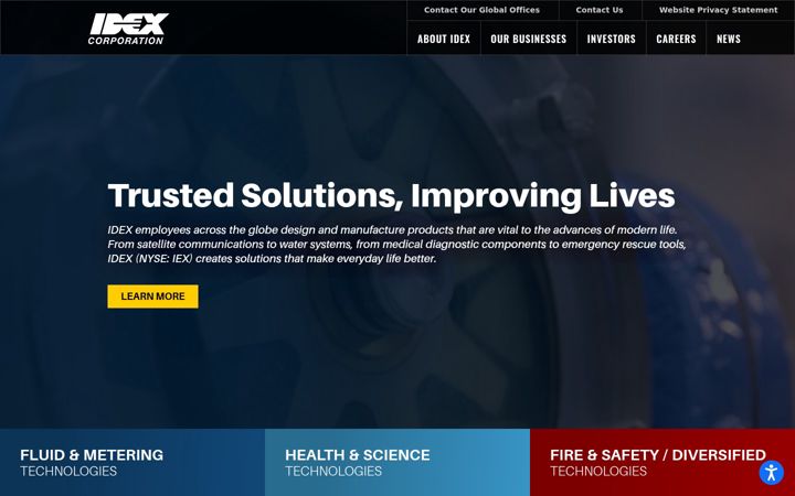 Zrzut ekranu idexcorp.com