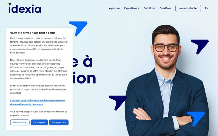 Екранна снимка на idexia.com