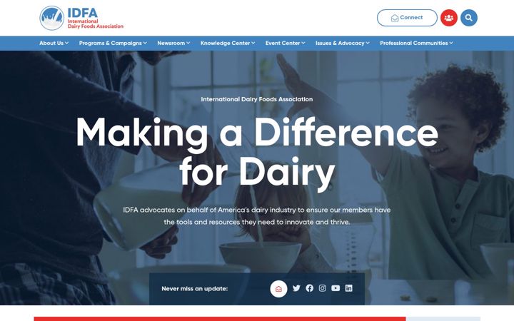 Screenshot of idfa.org