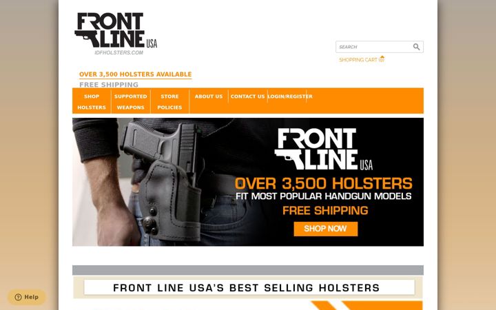 Screenshot of idfholsters.com
