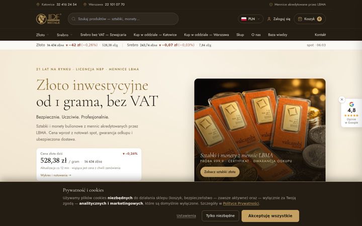 Screenshot of idfmetale.pl