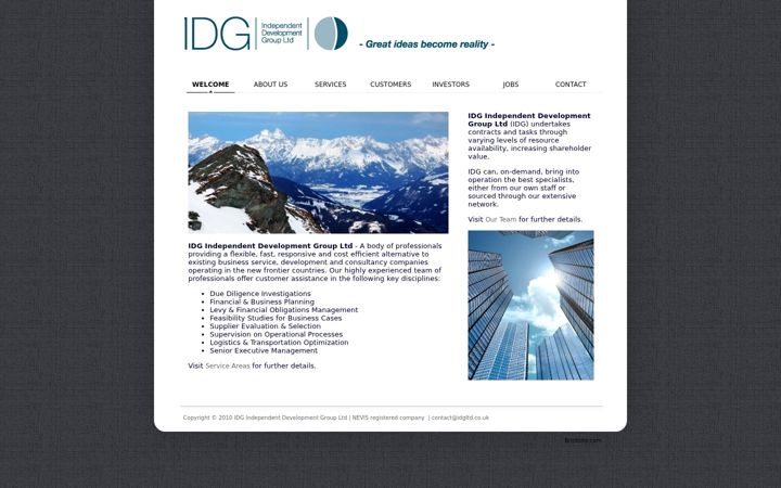 Screenshot of idgltd.co.uk