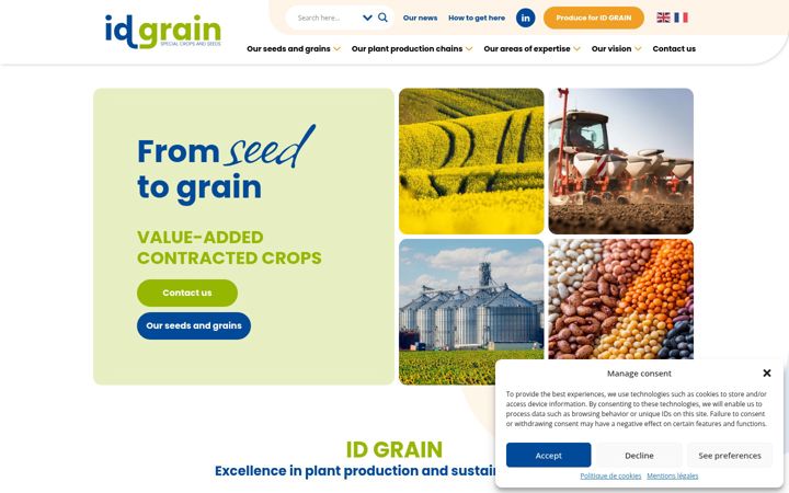 Screenshot of idgrain.fr