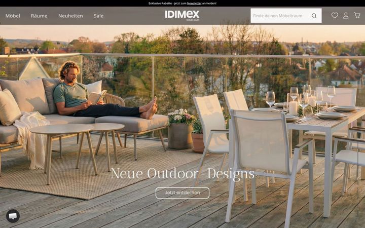 Screenshot of idimex.ch