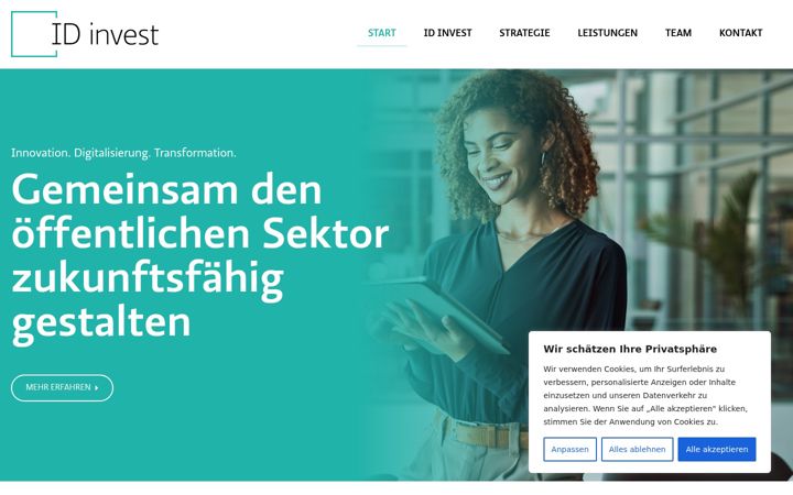 Screenshot of idinvest-gmbh.de